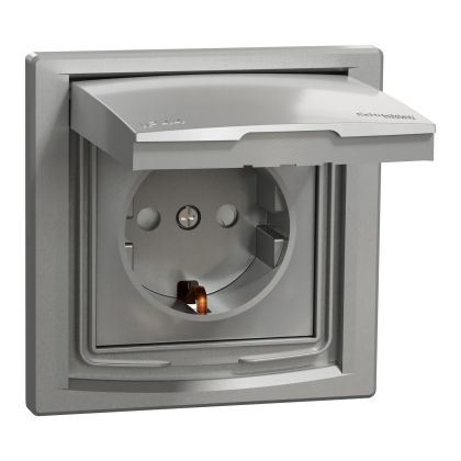 ЕДИНИЧЕН КОНТАКТ С РАМКА IP44 2Р+Е 16А 250V