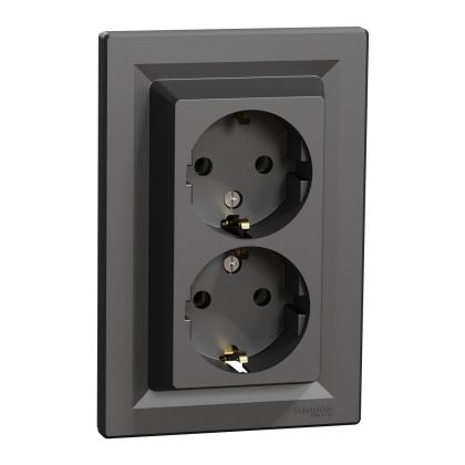 ДВОЕН КОНТАКТ С РАМКА 2Р+Е 16А 250V
