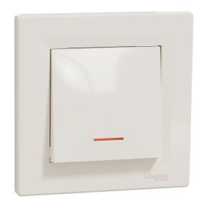 КЛЮЧОВЕ С ГЛИМ ЛАМПА И РАМКА 10AX 250V AC