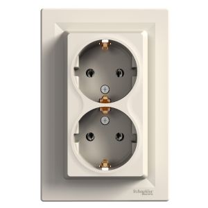 ДВОЕН КОНТАКТ С РАМКА 2Р+Е 16А 250V